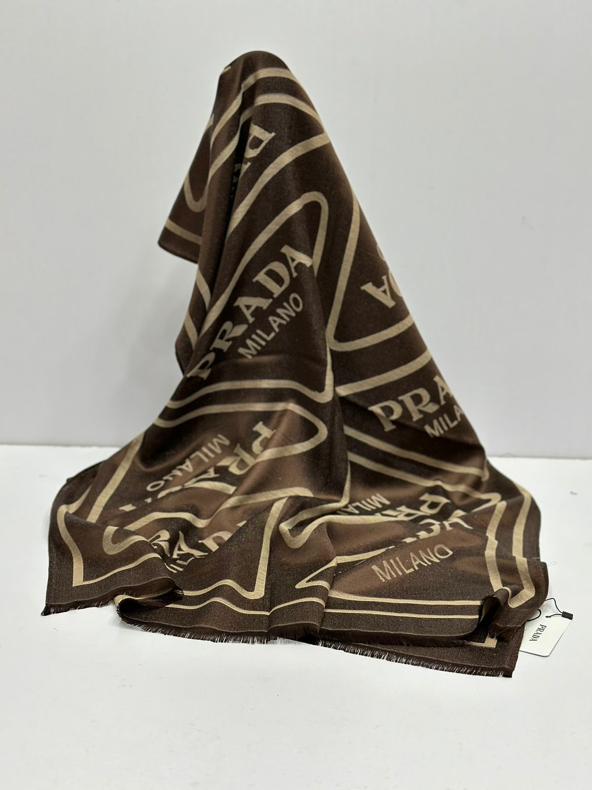 Premium Monogram Silk Scarf for Women – Luxury Soft Satin Wrap