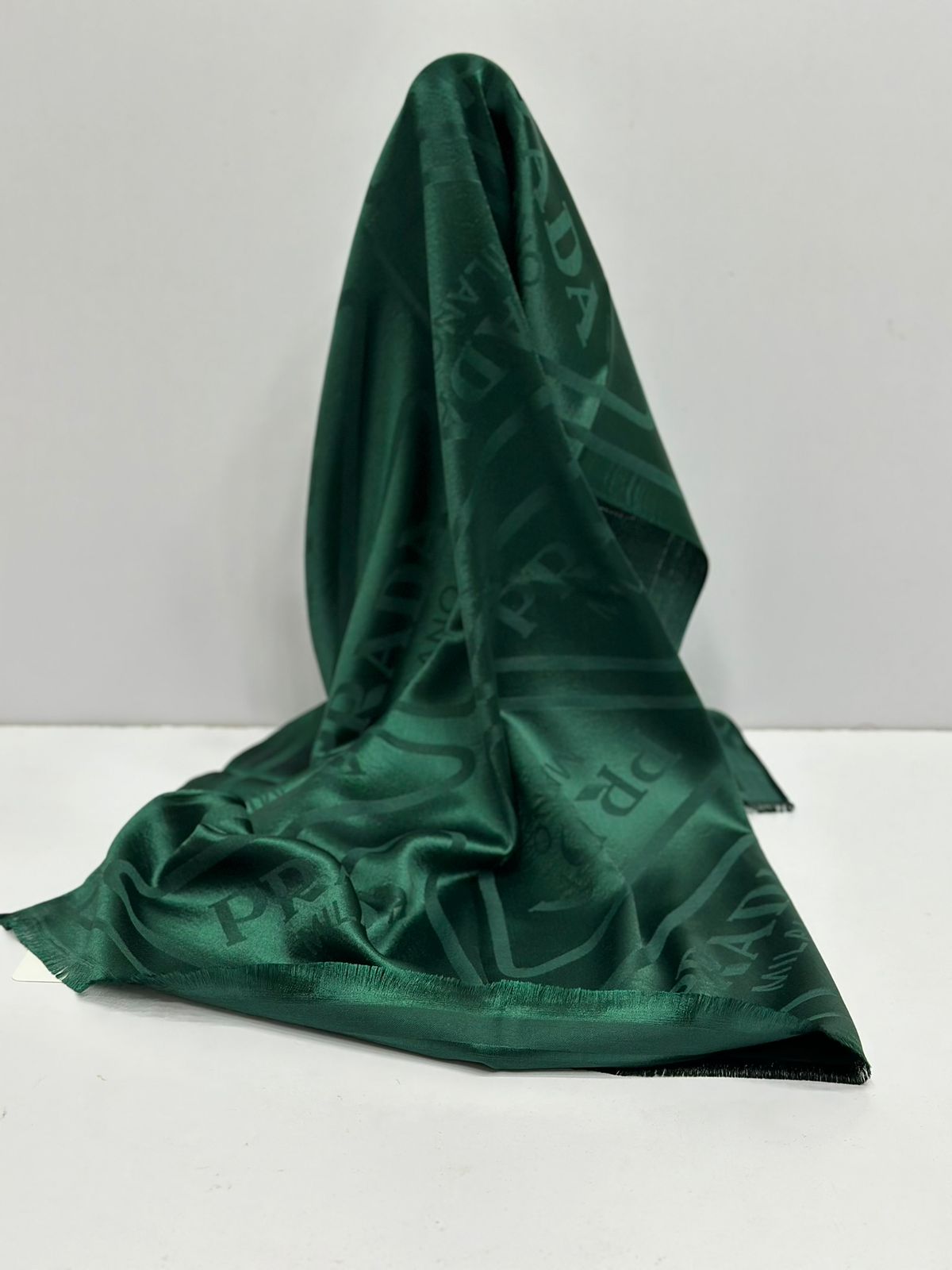 Premium Monogram Silk Scarf for Women – Luxury Soft Satin Wrap