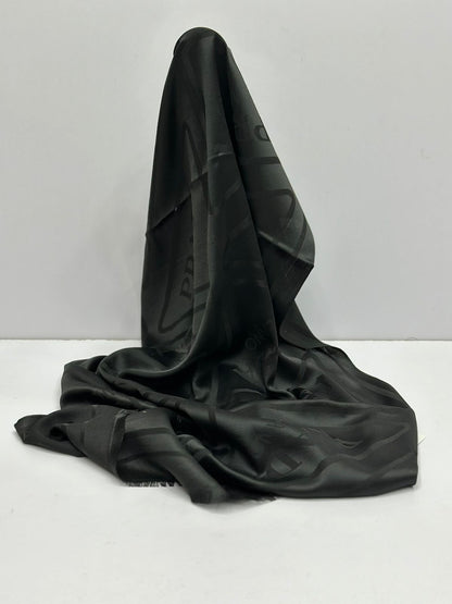 Premium Monogram Silk Scarf for Women – Luxury Soft Satin Wrap