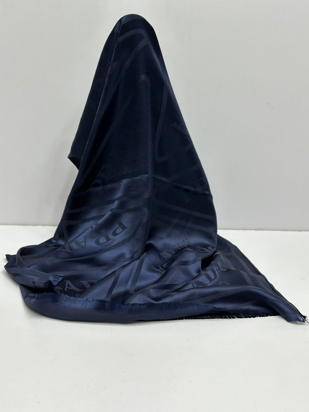 Premium Monogram Silk Scarf for Women – Luxury Soft Satin Wrap