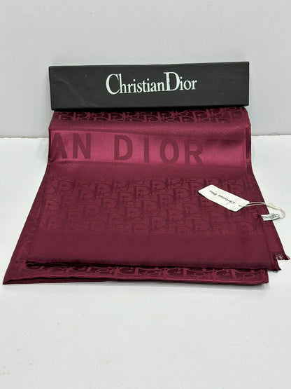 Luxury Monogram Silk Scarf for Women – Premium Soft Shine