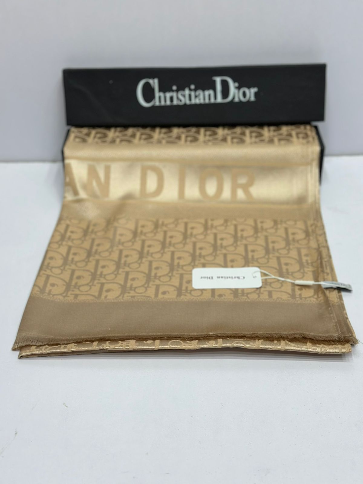 Luxury Monogram Silk Scarf for Women – Premium Soft Shine