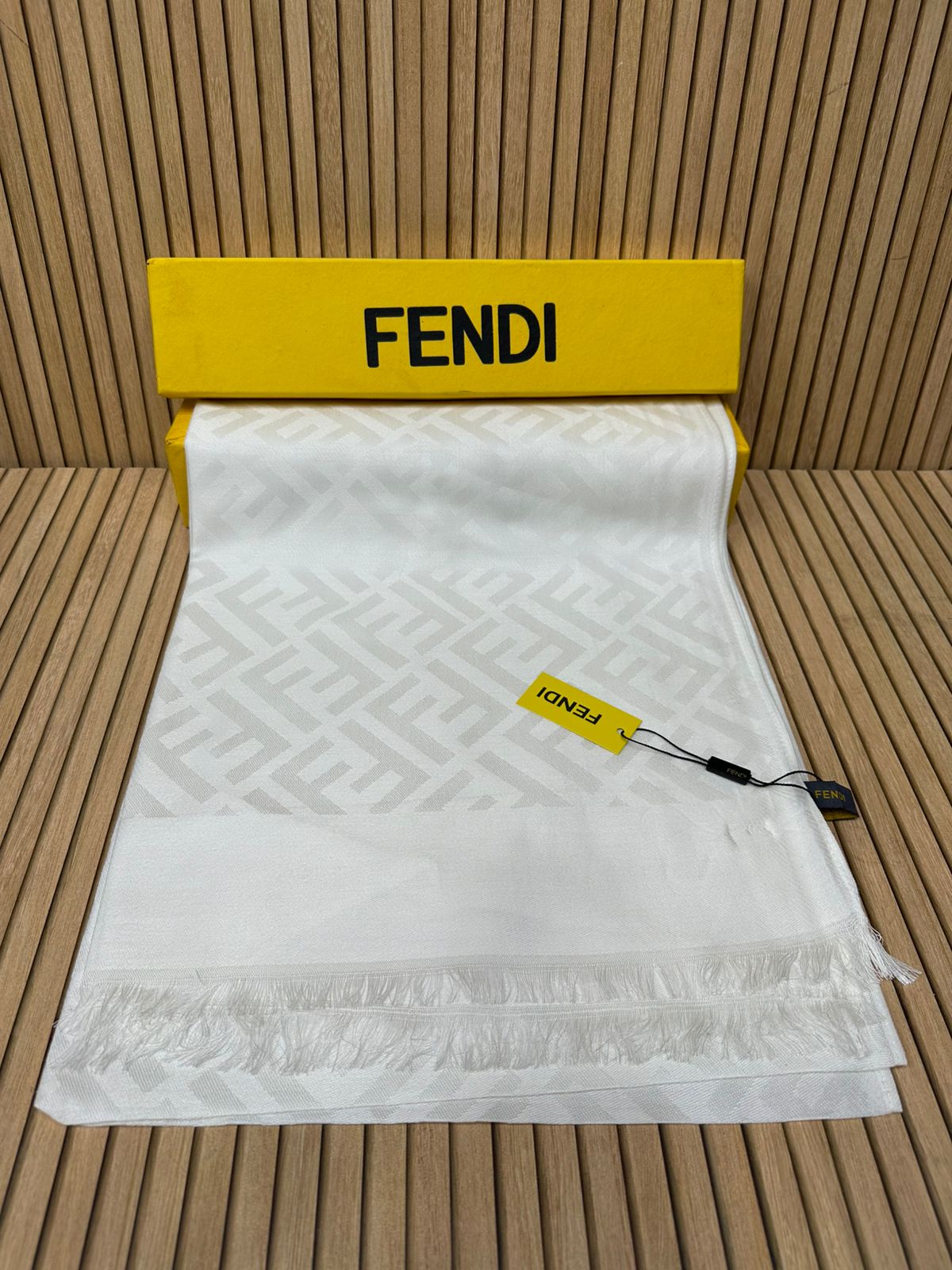 Luxury Geometric Monogram Soft-Weave Pashmina Scarf