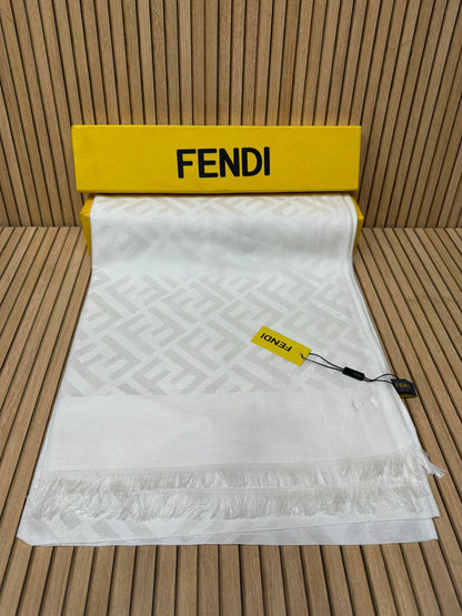 Luxury Geometric Monogram Soft-Weave Pashmina Scarf