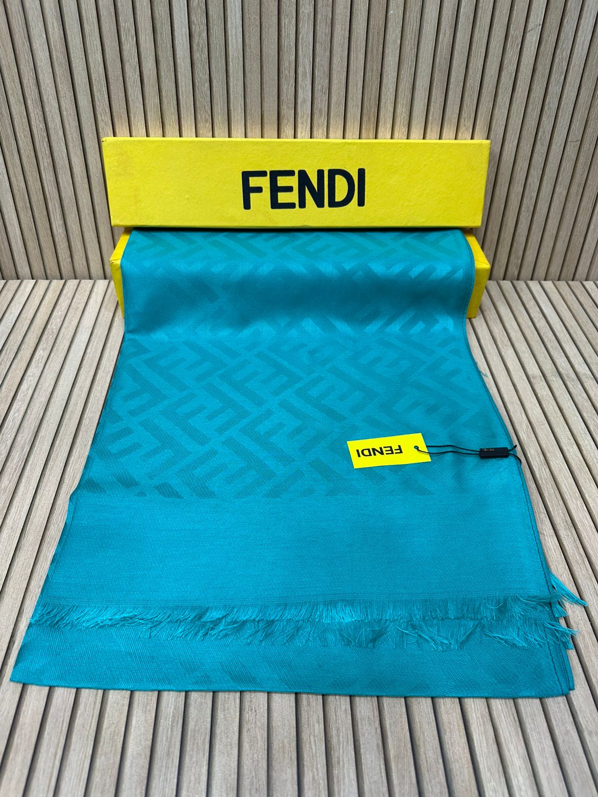 Luxury Geometric Monogram Soft-Weave Pashmina Scarf