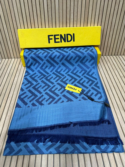 Luxury Geometric Monogram Soft-Weave Pashmina Scarf