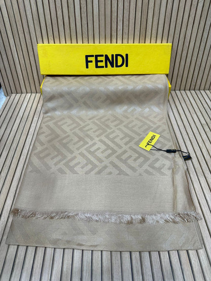 Luxury Geometric Monogram Soft-Weave Pashmina Scarf