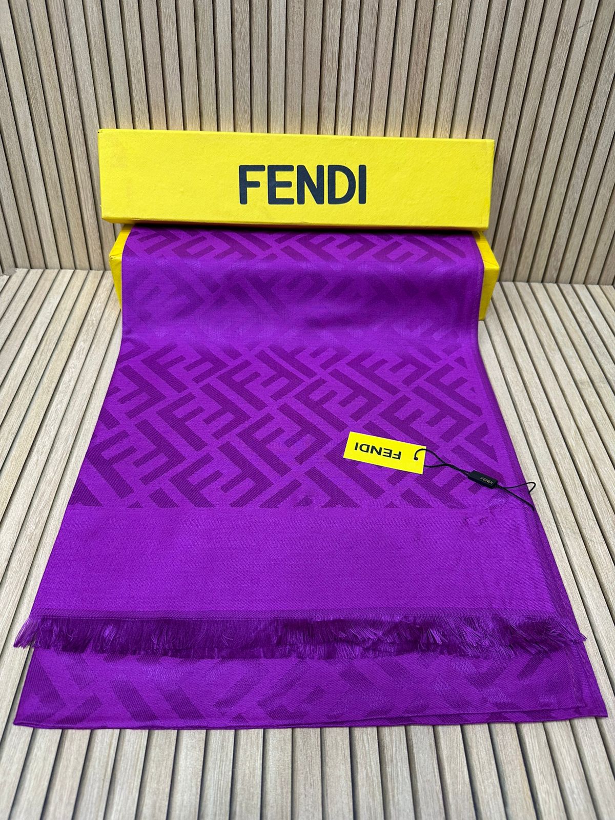 Luxury Geometric Monogram Soft-Weave Pashmina Scarf