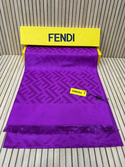 Luxury Geometric Monogram Soft-Weave Pashmina Scarf