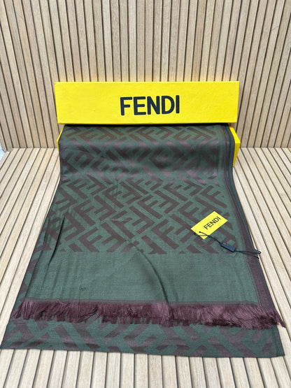 Luxury Geometric Monogram Soft-Weave Pashmina Scarf