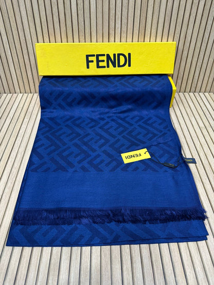 Luxury Geometric Monogram Soft-Weave Pashmina Scarf