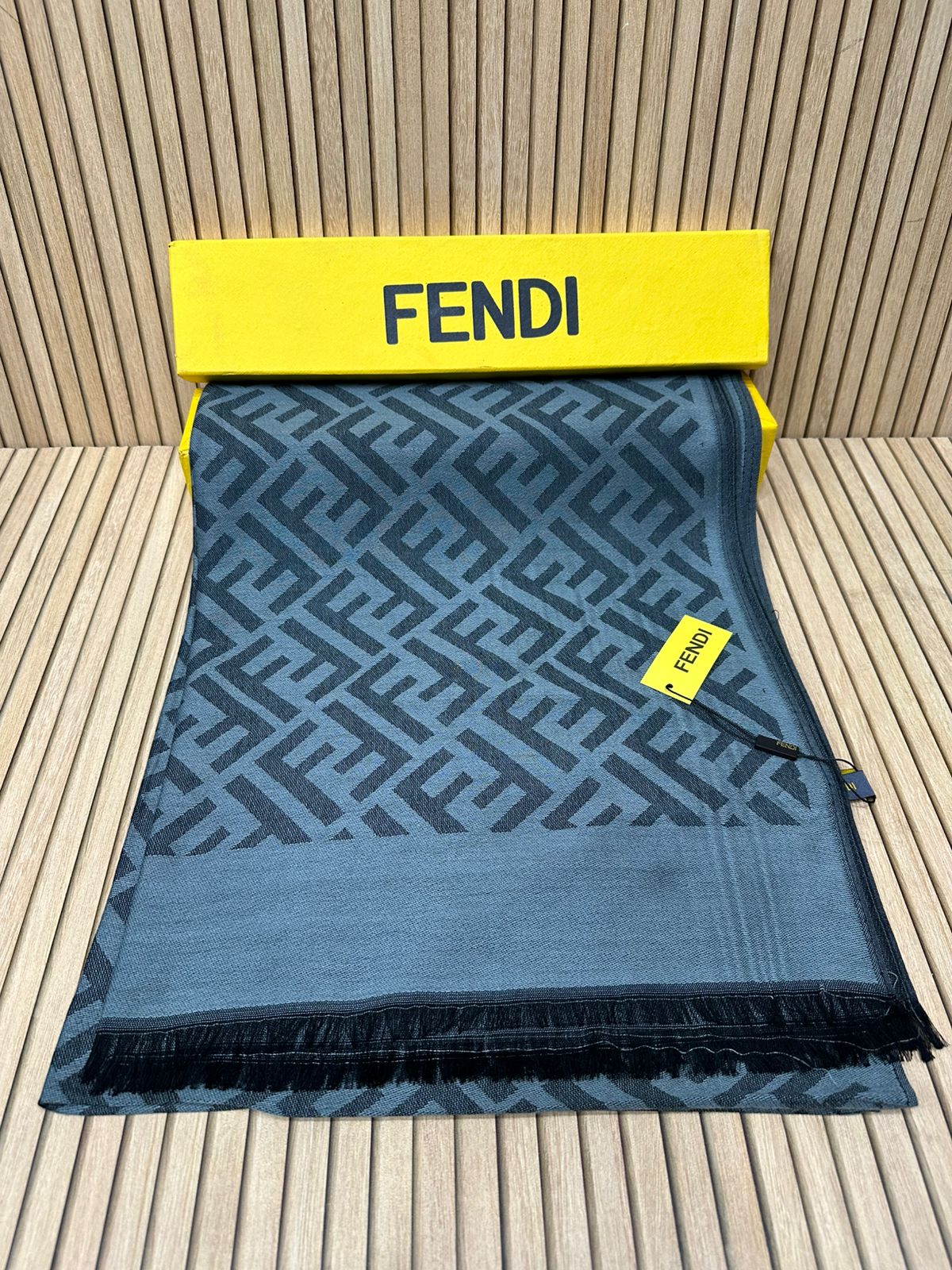 Luxury Geometric Monogram Soft-Weave Pashmina Scarf