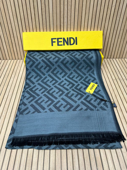 Luxury Geometric Monogram Soft-Weave Pashmina Scarf