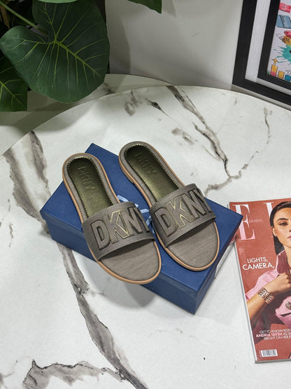 Women's Premium Logo Strap Slides – Comfortable Everyday Slip-On Fashion Sandals