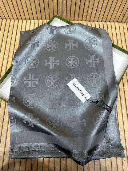 Luxury Silk Scarf for Women – Soft Satin Finish Printed Silk Stole in Multiple Elegant Colors