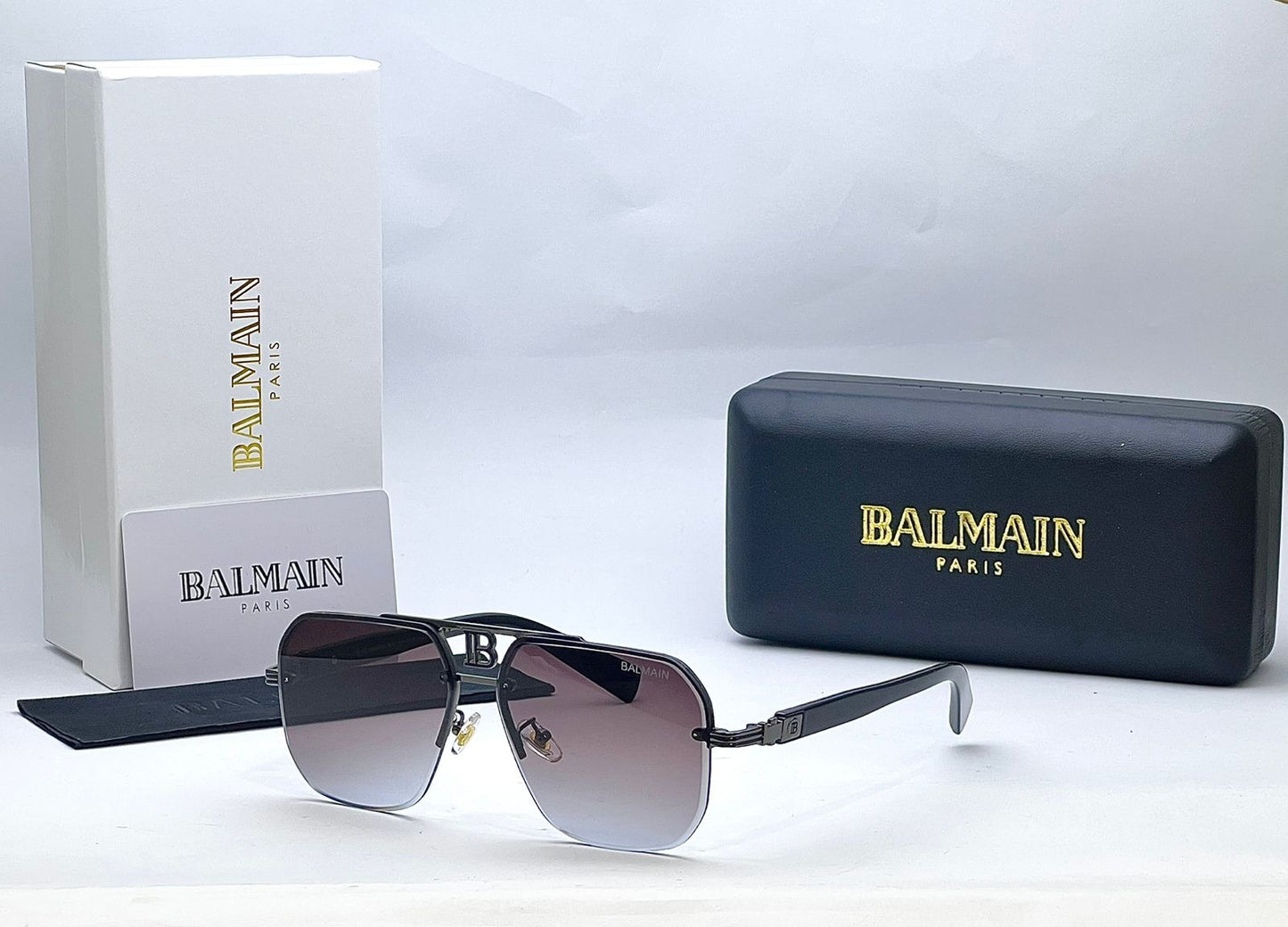 Men’s Square Aviator Sunglasses – Gradient UV Protection Lenses, Premium Metal Frame