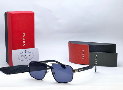 Unisex Square Aviator Sunglasses – Gradient UV Protection Lenses, Premium Metal Frame