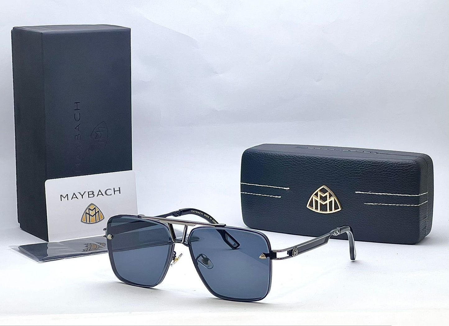 Luxury Square Metal Sunglasses for Men – UV400 Gradient Lens Designer Style Shades