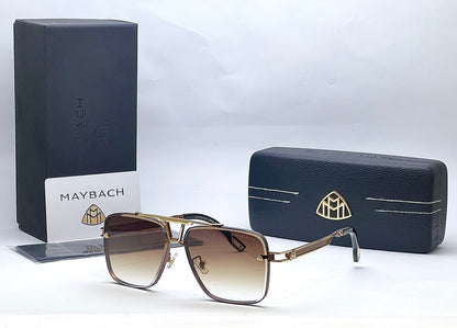 Luxury Square Metal Sunglasses for Men – UV400 Gradient Lens Designer Style Shades