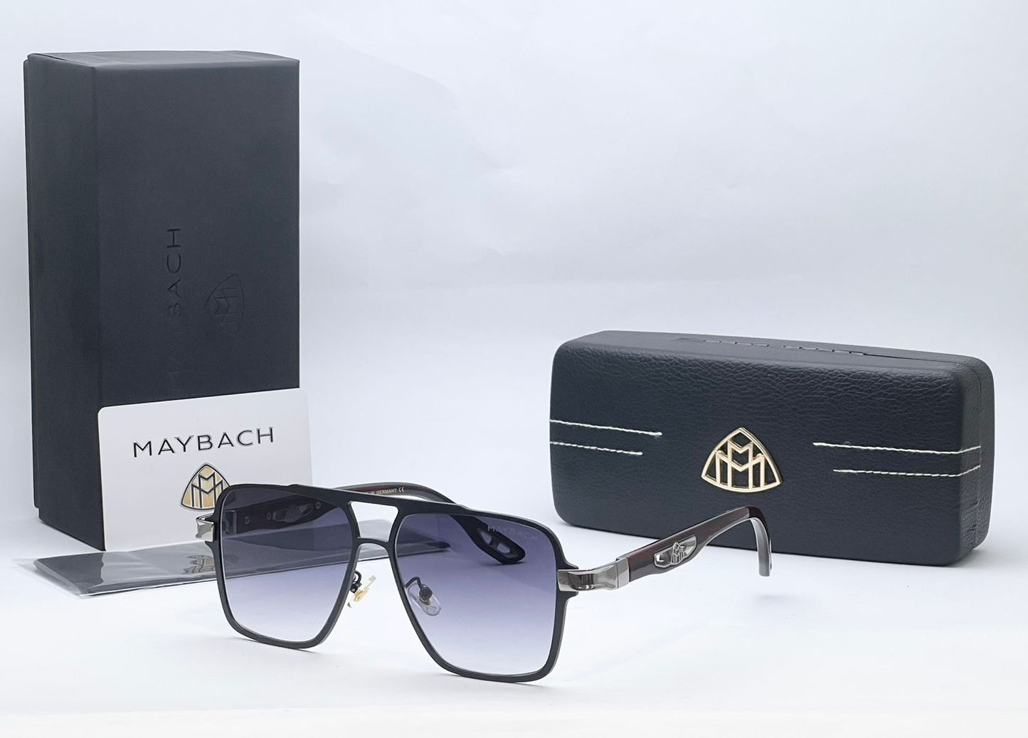 Luxury Square Metal Sunglasses for Men – UV400 Gradient Lens Designer Style Shades