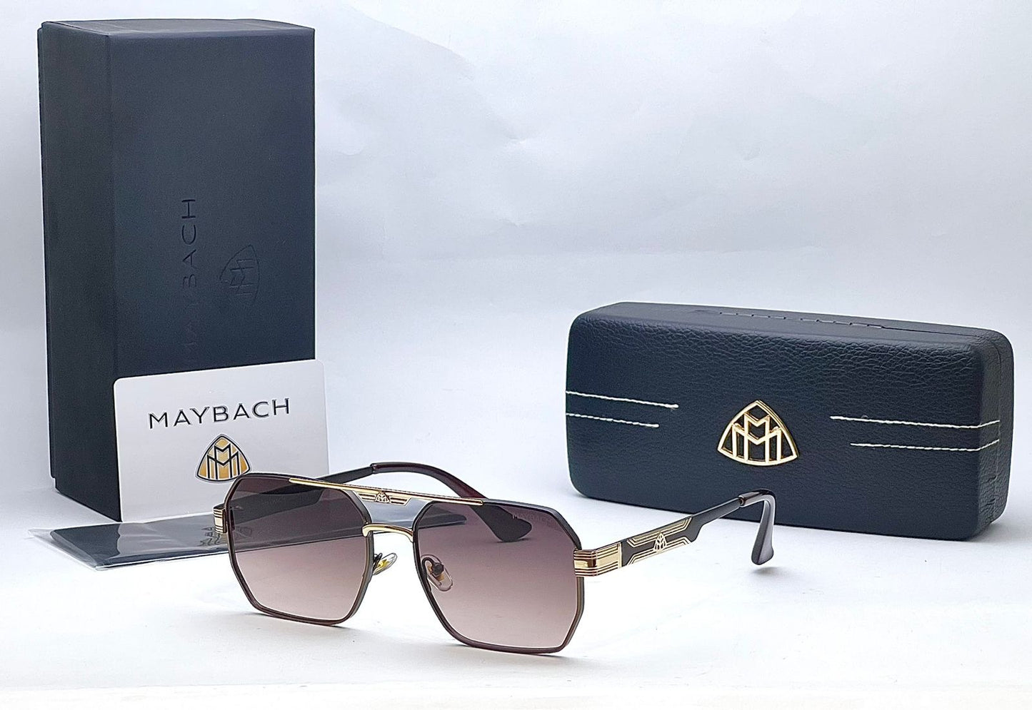 Luxury Square Aviator Sunglasses for Men – Metal Frame Shades