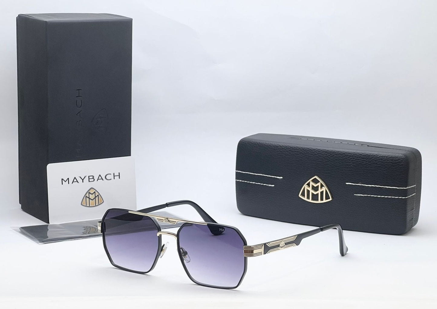 Luxury Square Aviator Sunglasses for Men – Metal Frame Shades