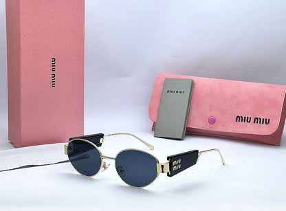Luxury Round Metal Sunglasses for Women – Vintage Gold Frame