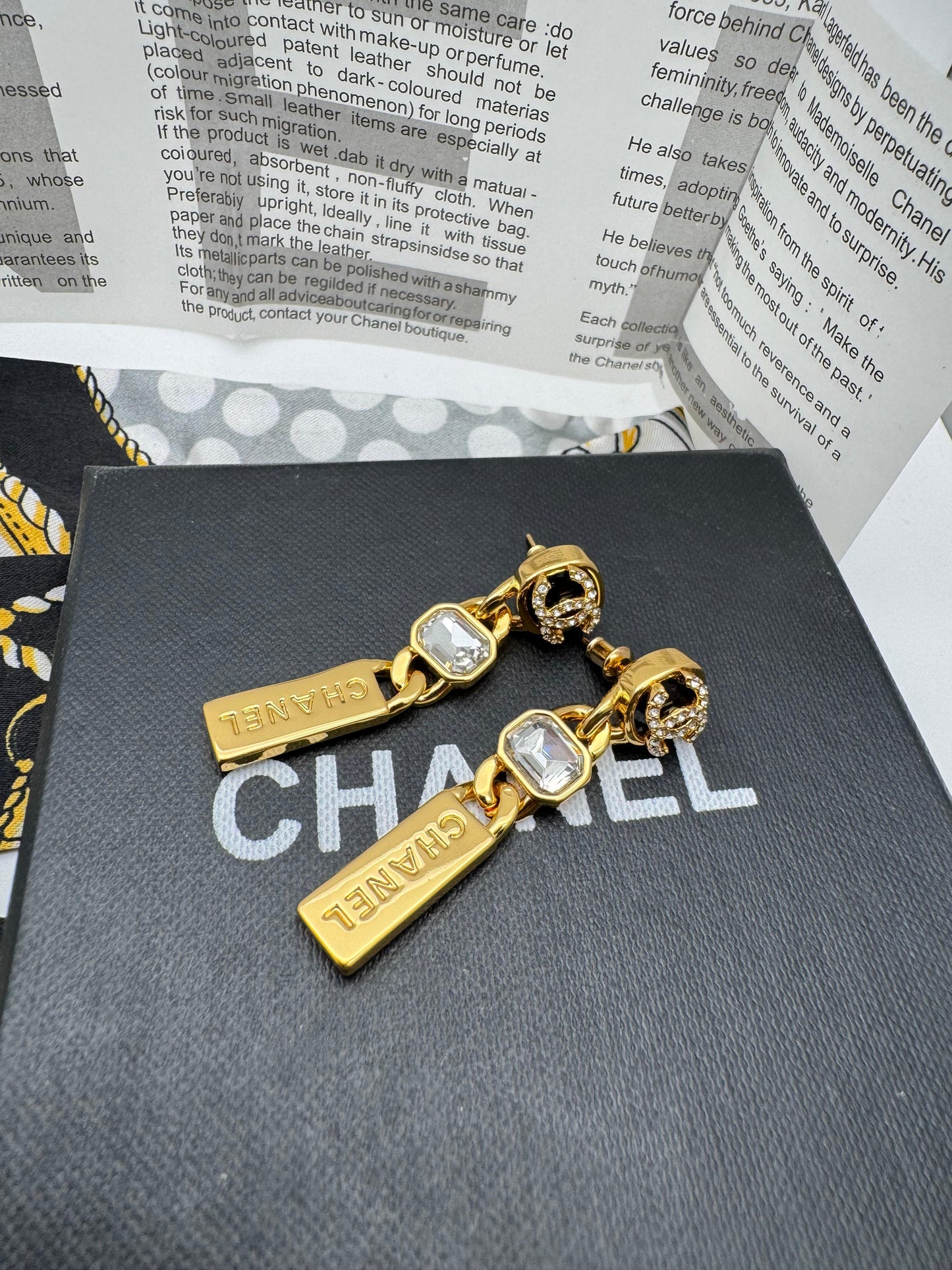 Gold-Tone Crystal Drop Earrings for Women | Elegant Statement Dangle Jewelry