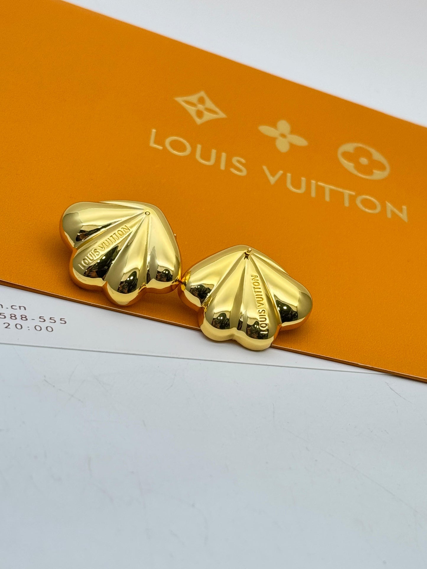 Gold-Tone Sculpted Heart Stud Earrings for Women | Minimal Luxury Statement Jewelry