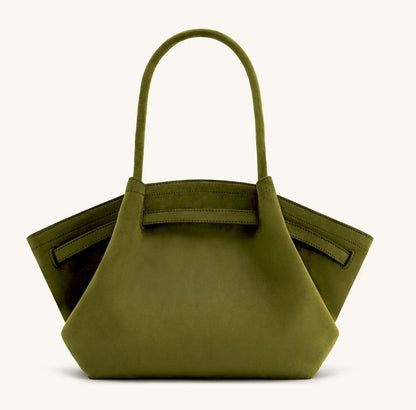 Suede Medium Tote Bag for Women – Minimalist Soft Suede Handbag