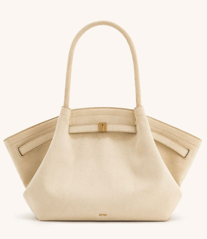 Suede Medium Tote Bag for Women – Minimalist Soft Suede Handbag