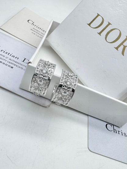 Wide Crystal Hoop Earrings – Textured Gold & Silver Statement Hoops for Women