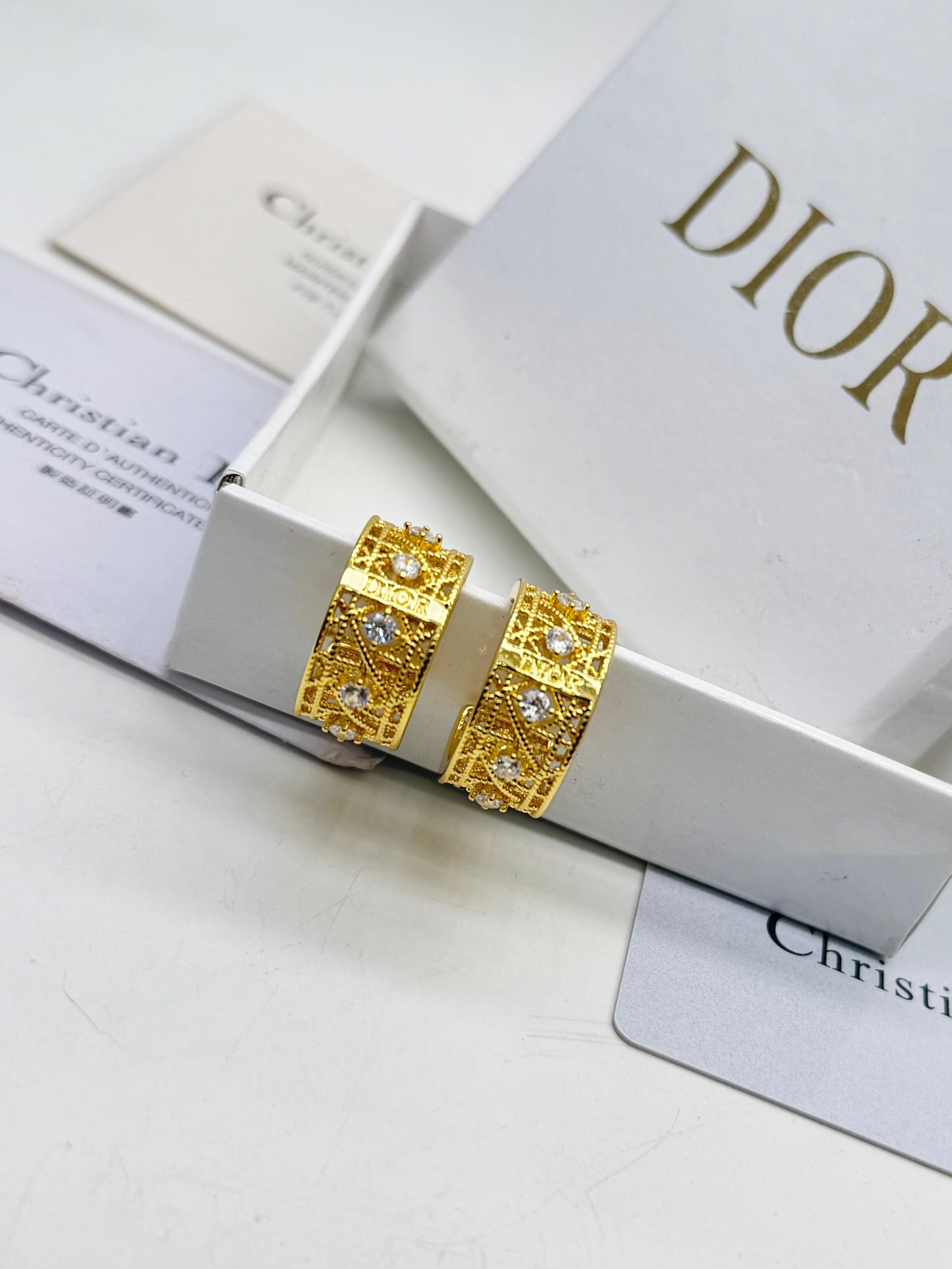 Wide Crystal Hoop Earrings – Textured Gold & Silver Statement Hoops for Women