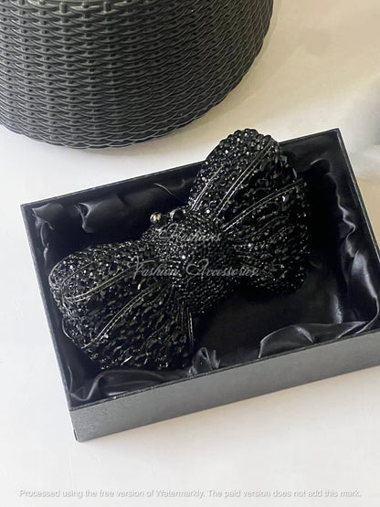 Crystal Bow Clutch – Elegant Evening Bag for Weddings & Parties