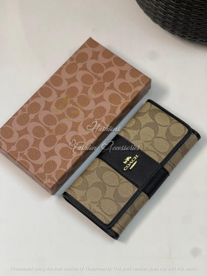 Premium Monogram Pattern Wallet & Card Holder – Slim Fold Design for Everyday Use