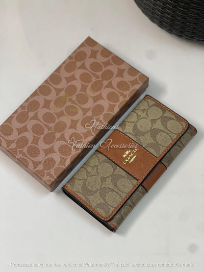 Premium Monogram Pattern Wallet & Card Holder – Slim Fold Design for Everyday Use