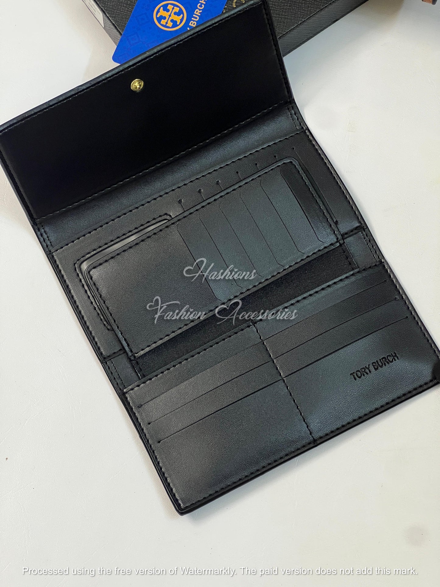 Premium Patterned Long Wallet for Women – Slim Fold Card Holder with Secure Snap Closure