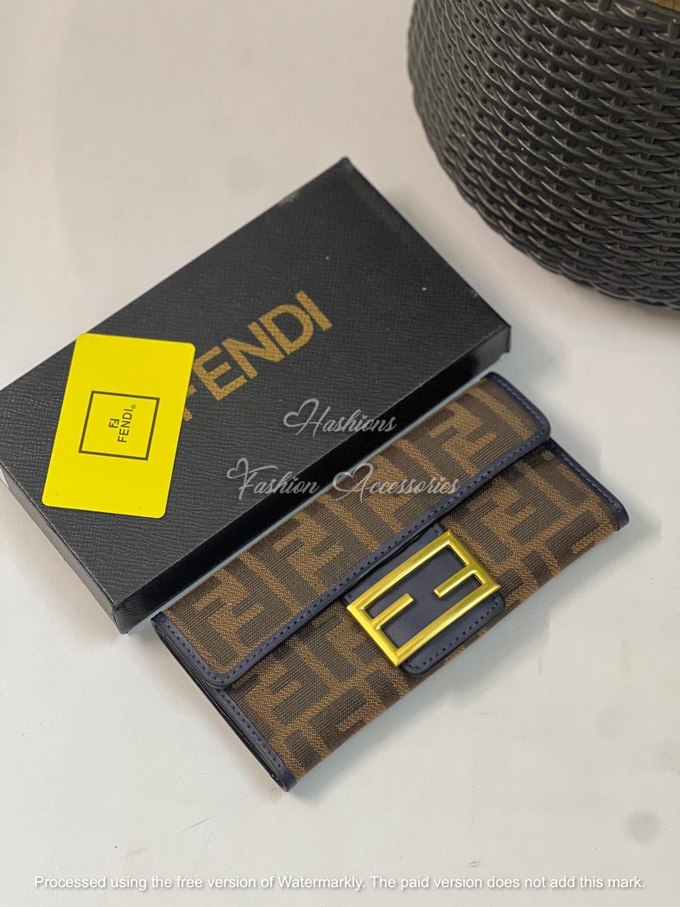 Premium Monogram Long Wallet for Women – Snap Closure Wallet with Multiple Card Slots