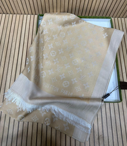 Luxury Jacquard Pashmina Scarf for Women – Soft Winter Shawl with Elegant All-Over Pattern