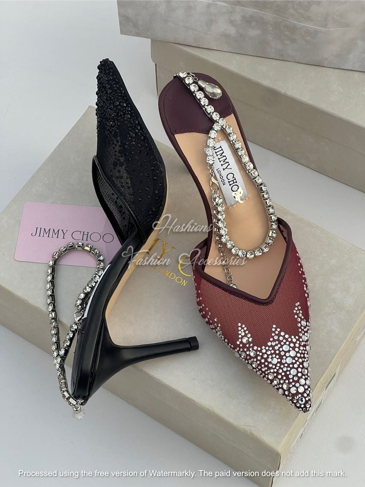 Crystal Embellished Mesh Mules with Jeweled Strap – Pointed Toe Evening Heels