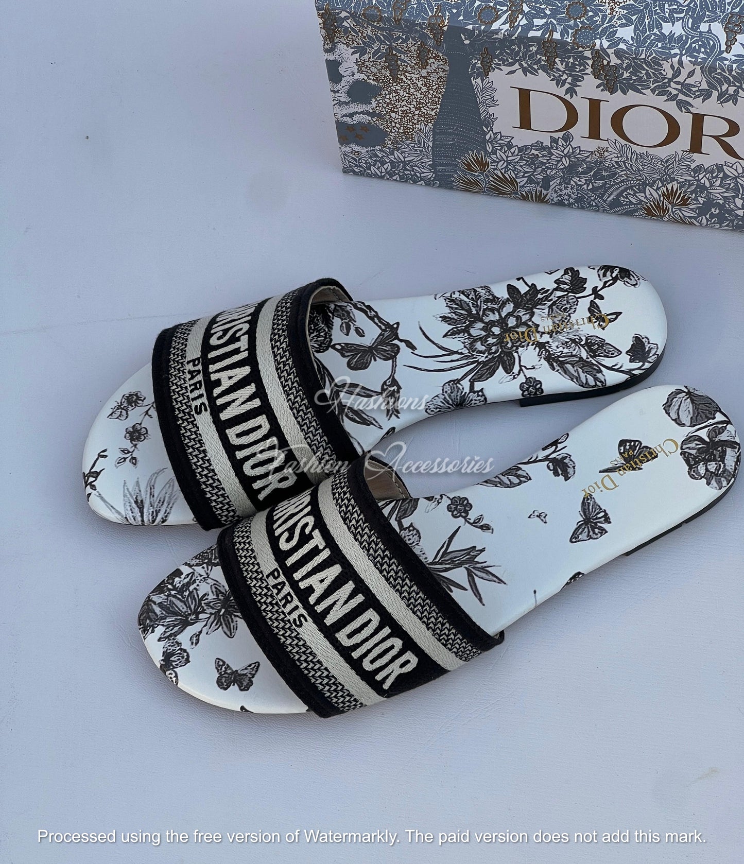 Premium Embroidered Floral Slides – Handcrafted Designer Flat Sandals for Women