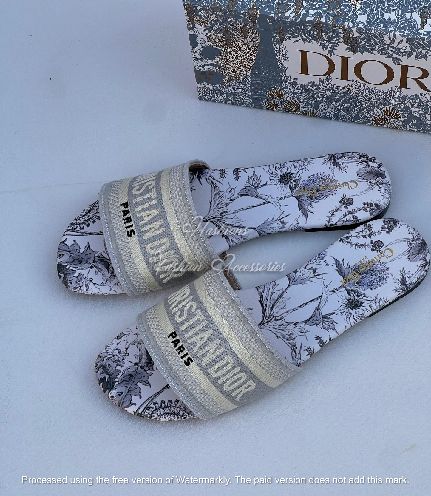 Premium Embroidered Floral Slides – Handcrafted Designer Flat Sandals for Women