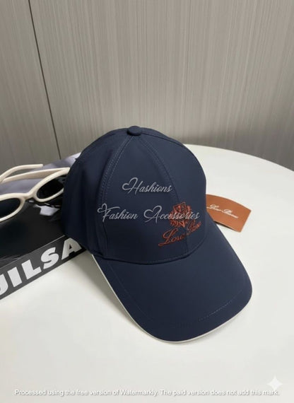 Luxury Cashmere Embroidered Baseball Cap – Ultra-Soft Unisex Structured Hat
