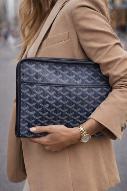 Chevron Pattern Envelope Clutch & Tablet Sleeve – Premium Document Organizer