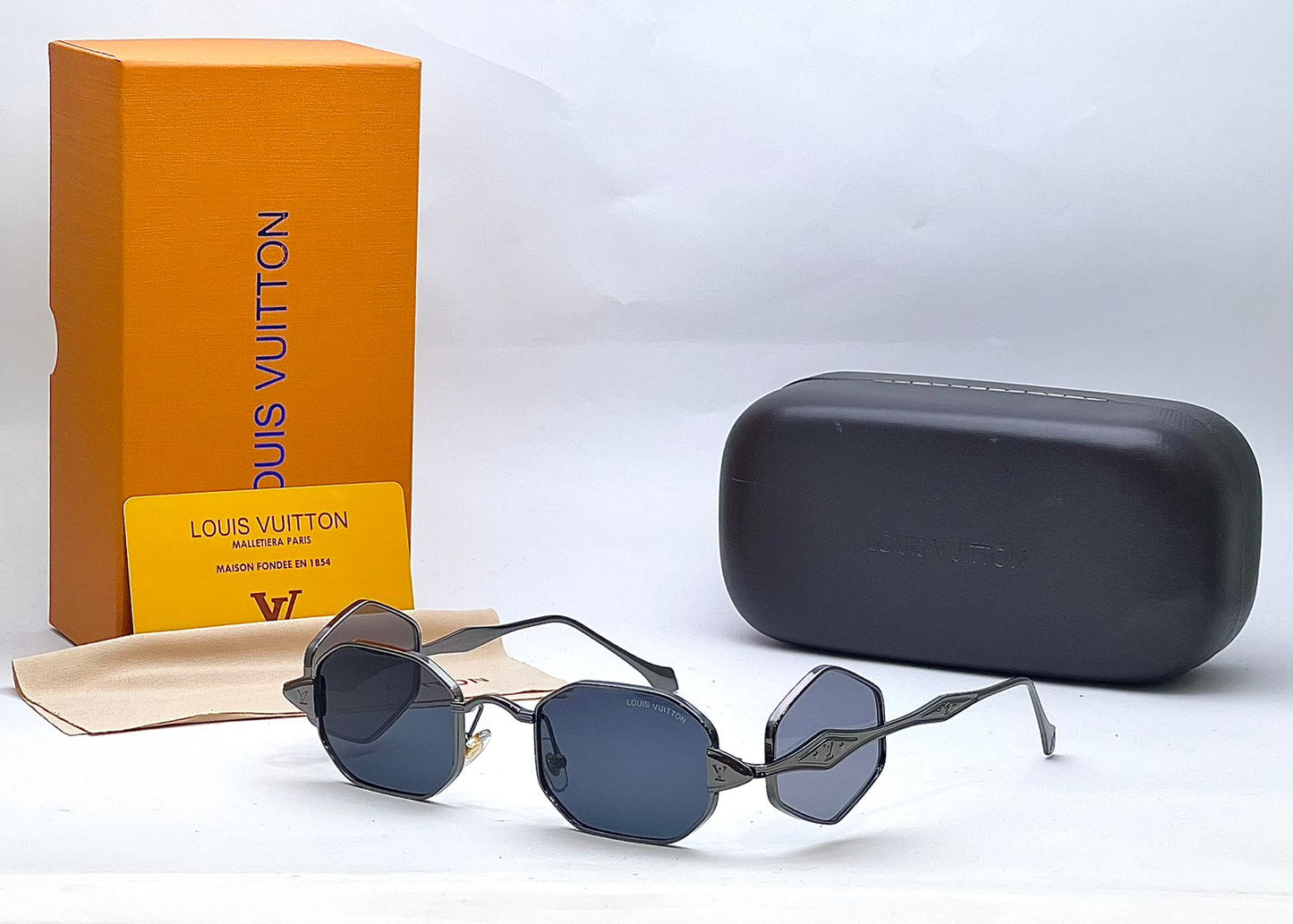 Geometric Hexagon Double-Lens Sunglasses