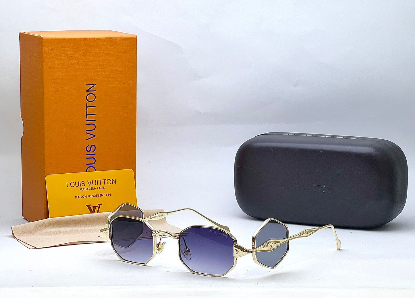 Geometric Hexagon Double-Lens Sunglasses