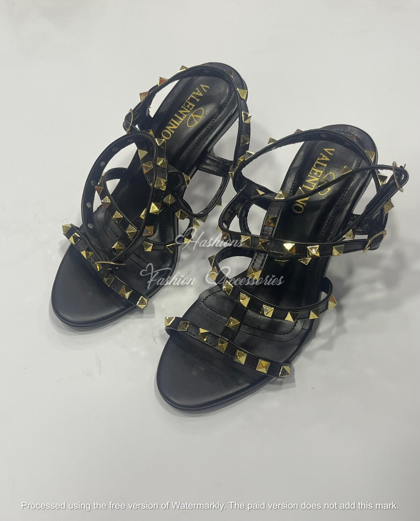 Studded Multi-Strap Kitten Heels – Pointed Toe Strappy Sandals