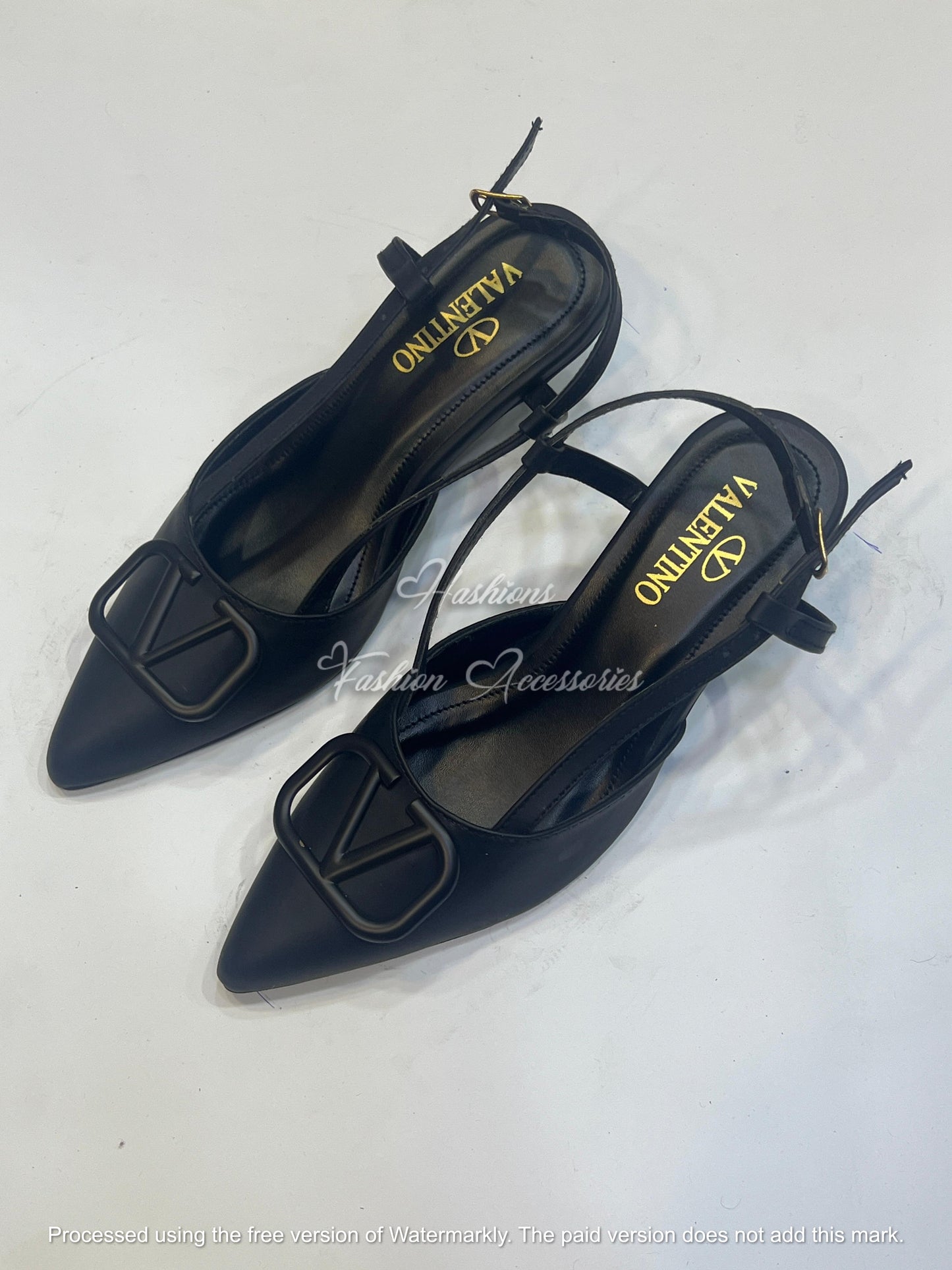 Pointed Toe Slingback Kitten Heels – Elegant V-Cut Formal Pumps