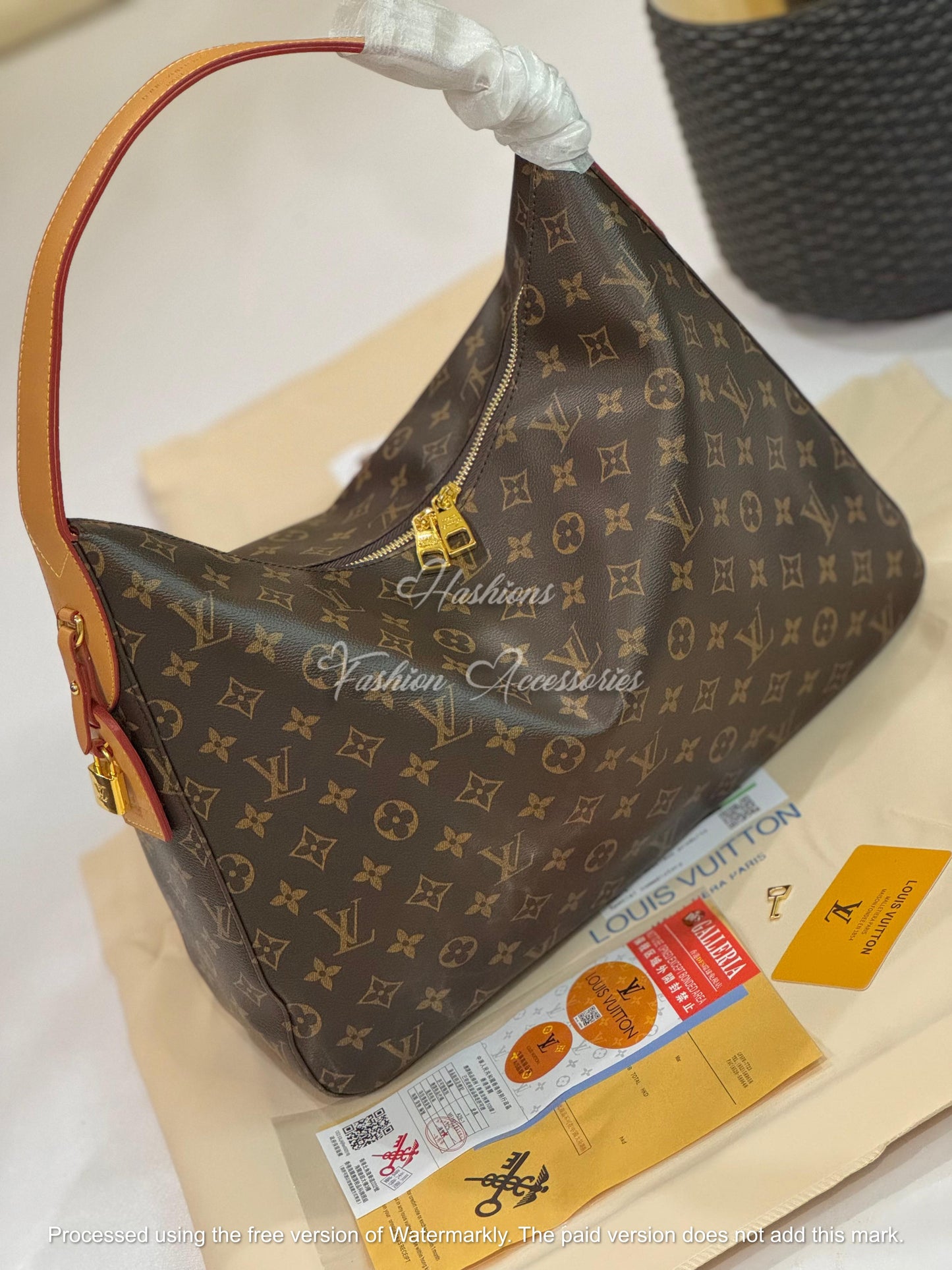Monogram Canvas Large Hobo Shoulder Bag