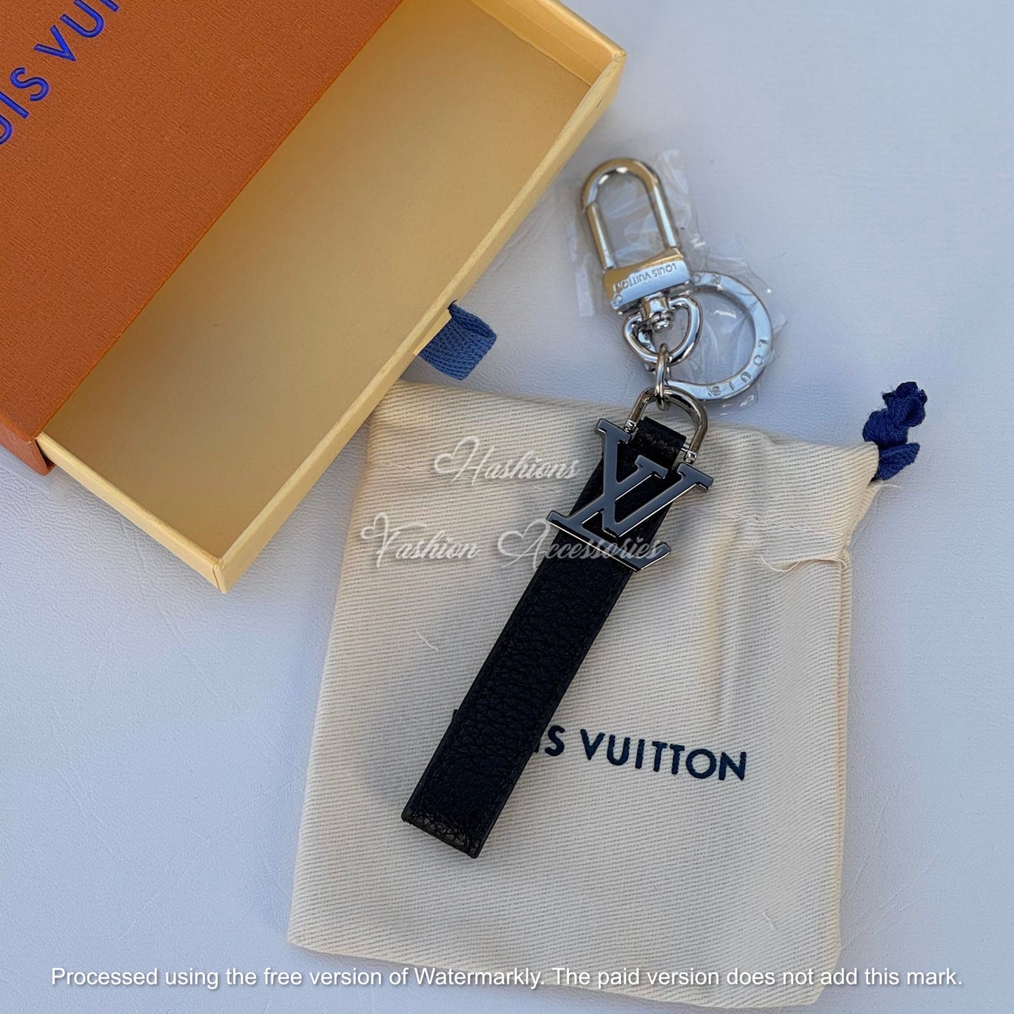 Genuine Leather Signature Keychain